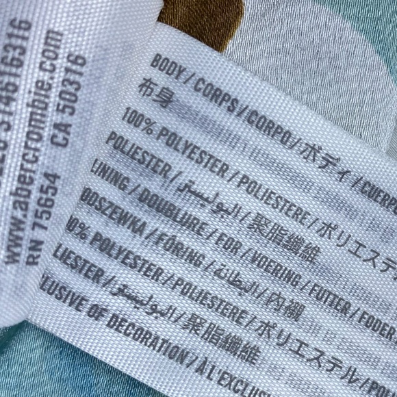 Abercrombie & Fitch Strapless Dress in Blue, Yellow, and Brown - Picture 12 of 12